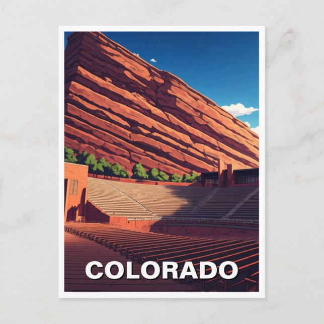 Amphitheater Colorado Rocks Postkarte (Vorderseite)