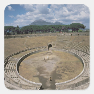 Amphitheater, gegründet um 80 v. Chr. Quadratischer Aufkleber