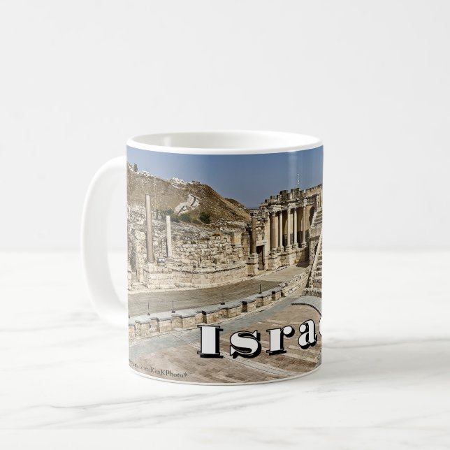 Amphitheater in Beit Shéan, Israel Kaffeetasse (Vorderseite Links)