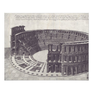 Amphitheater in Verona an der Piazza Bra Fotodruck