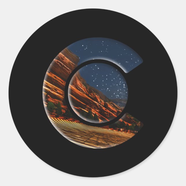 Amphitheater Rocks Runder Aufkleber (Vorderseite)