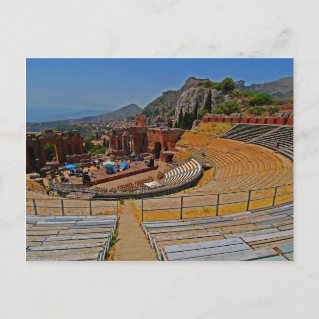 Amphitheater Taormina 2 Postkarte (Vorderseite)