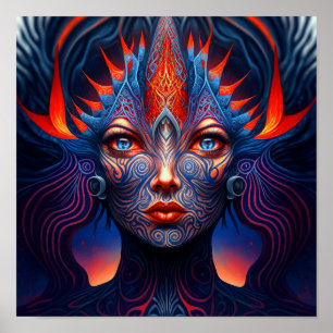Amphitrite - Göttin der Wassermauer Kunstdruckerei Poster