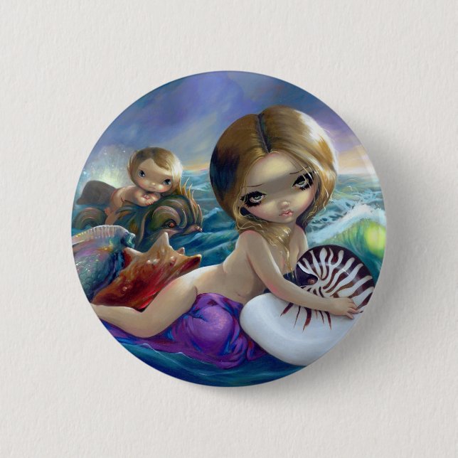 "Amphitrite" Knopf Button (Vorderseite)
