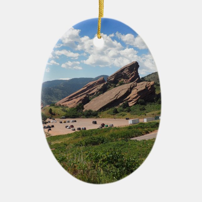 Ampitheater Rote Felsen in Morrison Colorado Keramikornament (Vorne)
