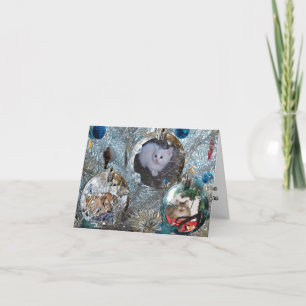 Ampoules sur carte d'arbre de guirlandes