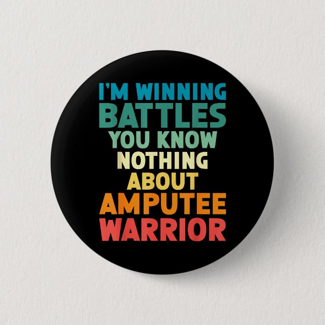 Ampu Warrior Bein Ampu Arm Ampu Bein Amputation Button (Vorderseite)