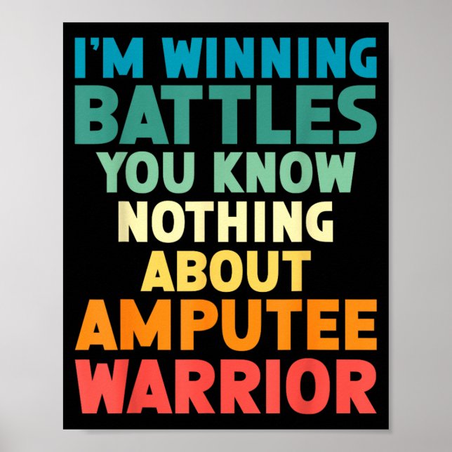 Ampu Warrior Bein Ampu Arm Ampu Bein Amputation Poster (Vorne)
