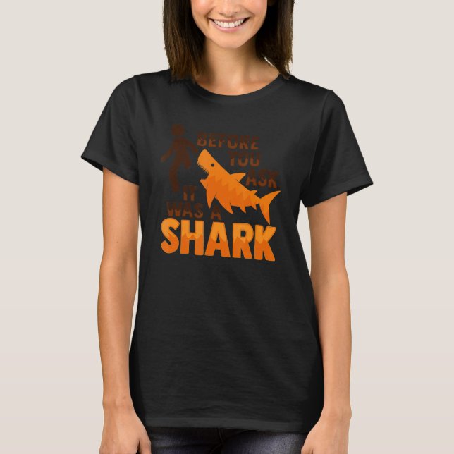 Amputee Joke Leg Prothese Shark Design for a Leg T-Shirt (Vorderseite)