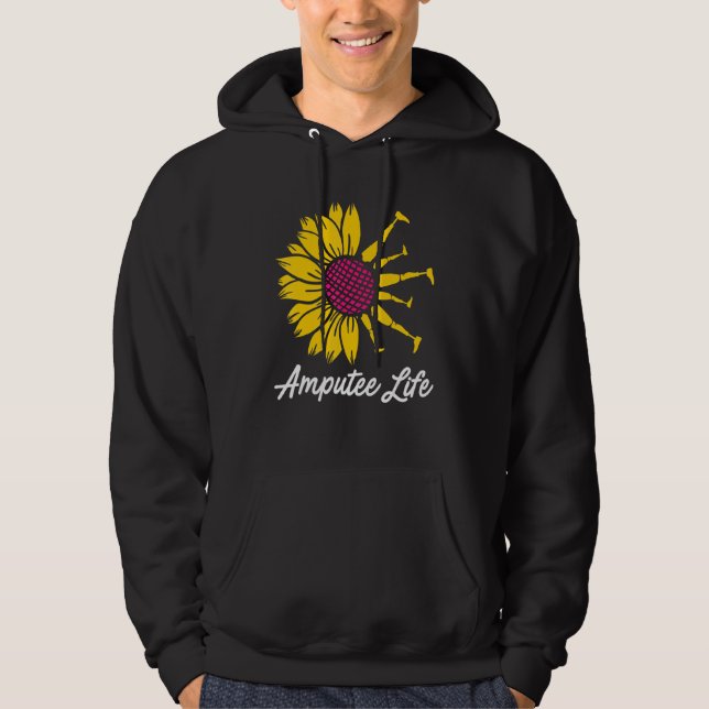 Amputierte Spaß Blume Leg Arm Erholung Hoodie (Vorderseite)