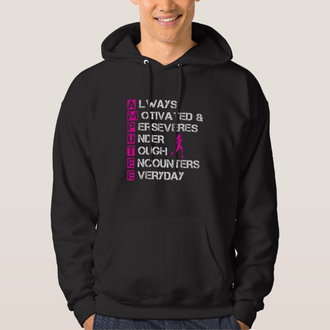 Amputierter Spaß Definition Leg Arm Funny Erholung Hoodie (Vorderseite)