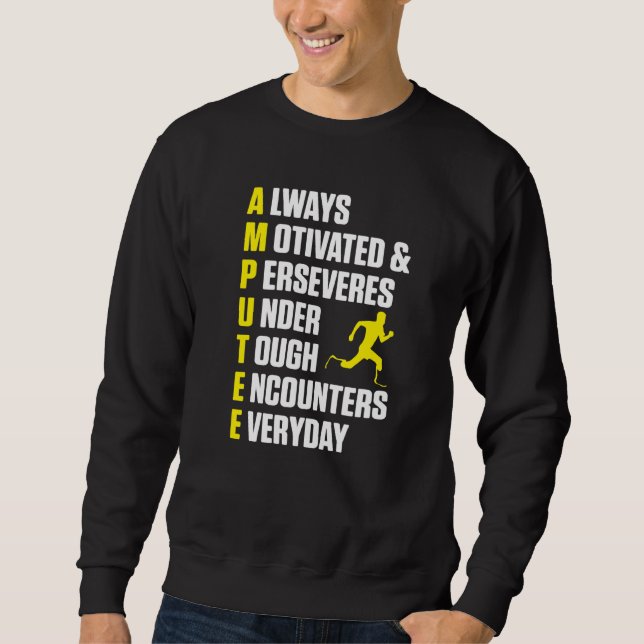 Amputierter Spaß Definition Leg Arm Funny Erholung Sweatshirt (Vorderseite)