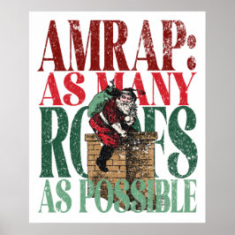 AMRAP Fun Weihnachtsversion der Fitness Poster