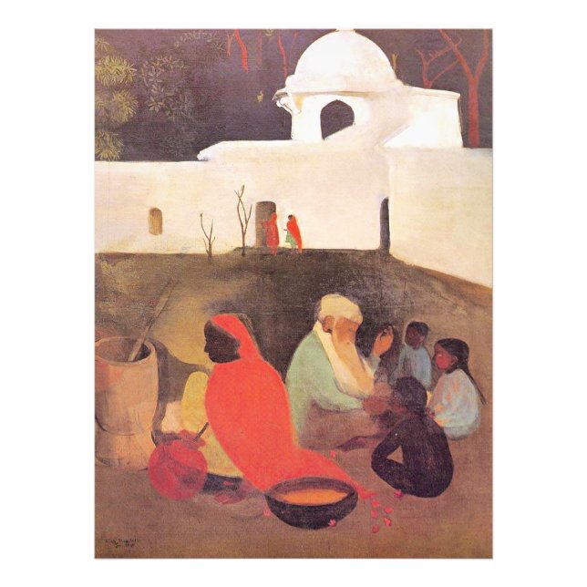 Amrita Sher-Gil - Alte Geschichtenerzählerin, schö Fotodruck (Vorne)