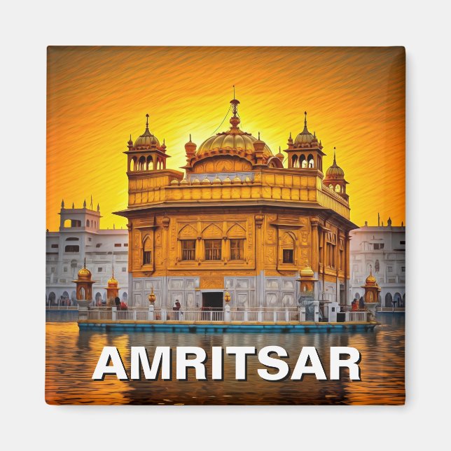Amritsar Golden Tempel Magnet (Vorne)
