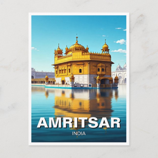 Amritsar Golden Tempel Postkarte (Vorderseite)