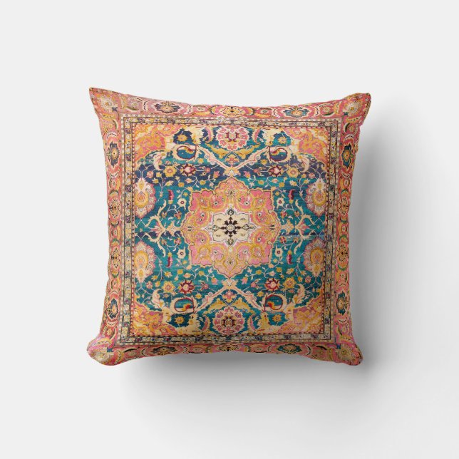 Amritsar Punjab North Indian Rug Print Kissen (Vorderseite)