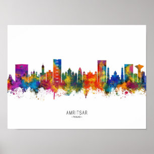 Amritsar Punjab Skyline Poster