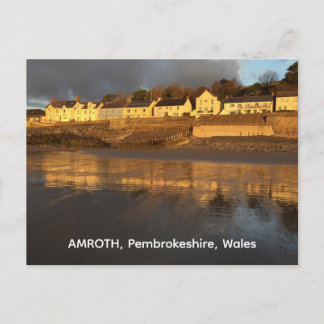 Amroth, Pembrokeshire, Wales Lights on Beach Postkarte