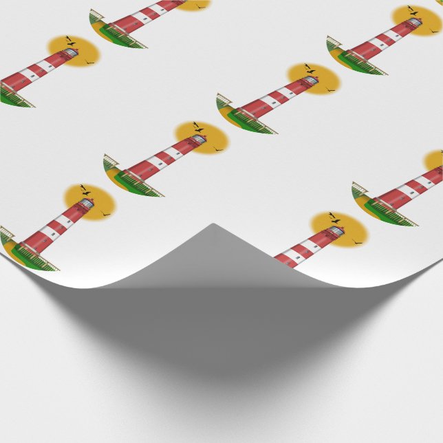 Amrum Lighthouse Deutschland Geschenkpapier (Ecke)