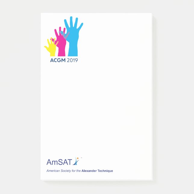 AMSAT ACGM 2019 - logo de notes de post-it (Devant)