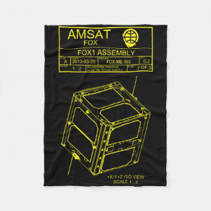 AMSAT Fox-1 Versammlungs-Decke Fleecedecke