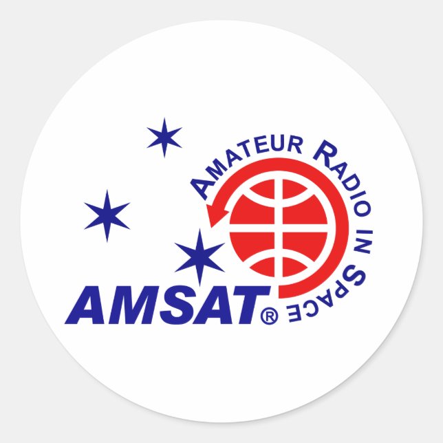 AMSAT-Logo-Aufkleber Runder Aufkleber (Vorderseite)
