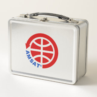 AMSAT-Rund-Logo-Metall-Lunchbox Metall Brotdose