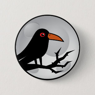 Amsel Goth Rabe/Krähe Button