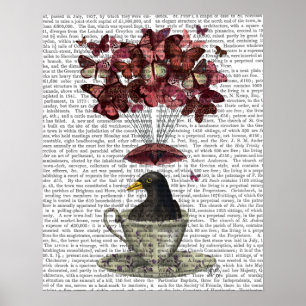 Amsel im Teacup Poster