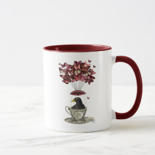 Amsel im Teacup Tasse