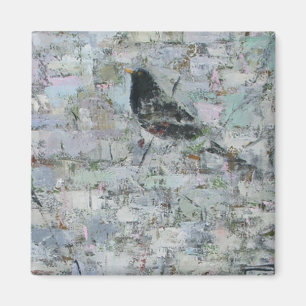 Amsel in Baum 2012 Magnet