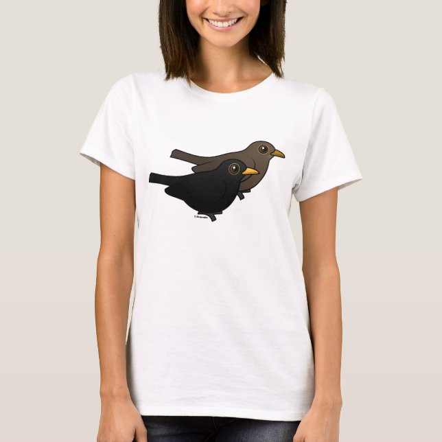 Amsel-Paare T-Shirt (Vorderseite)