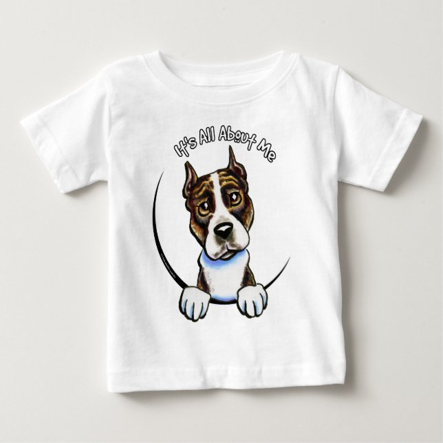 AmStaff Brindle IAAM Baby T-shirt (Vorderseite)