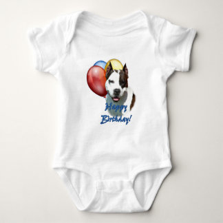 AmStaff Happy Birthday Balloon. Baby Strampler