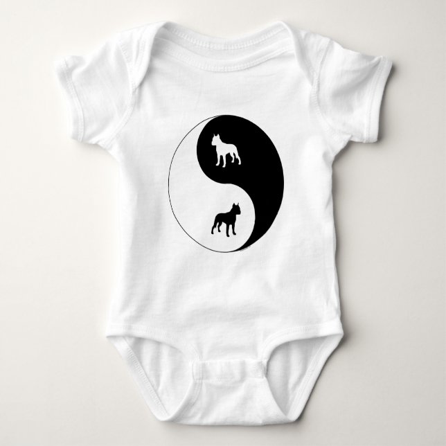 AmStaff Yin Yang Baby Strampler (Vorderseite)