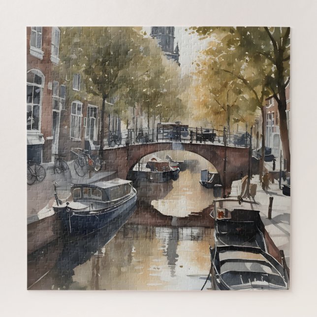 Amsterdam Aquarellmalerei (Vertikal)