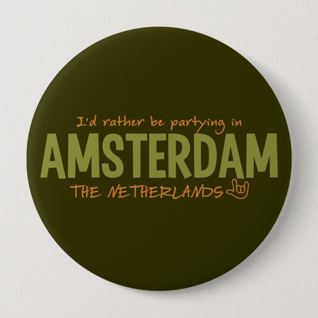 AMSTERDAM, benutzerdefinierte Farbtaste, riesige Button (Vorderseite)