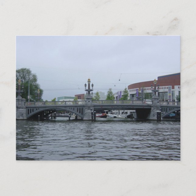 Amsterdam Bridge Foto Postcard Postkarte (Vorderseite)