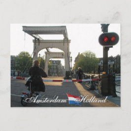 Amsterdam Bridge Holland Postcard Postkarte