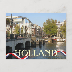 Amsterdam Bridge Holland Postcard Postkarte