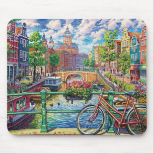 Amsterdam Canal Fine Art Mousepad