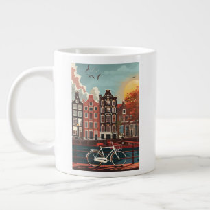 Amsterdam Canal Houses Jumbo-Tasse