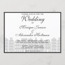 Amsterdam Canal Maisons Faire-part de mariage néer