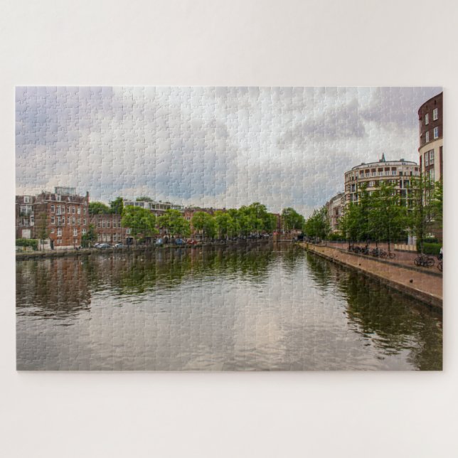 Amsterdam Canal Reflektion, Niederlande (Horizontal)