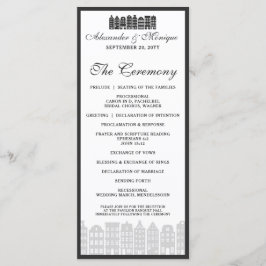Amsterdam Canal Row Houses Dutch Wedding Program Programm