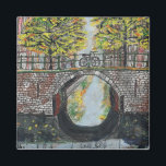 Amsterdam Canal Scene in Autumn Magnet<br><div class="desc">Amsterdam Canal Scene in Autumn created in pen and ink,  colored pencils,  and gouache paint</div>
