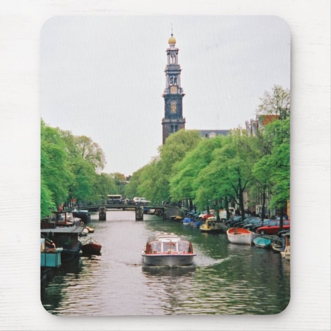 Amsterdam Canalboat Mousepad (Vorne)