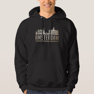 Amsterdam City Cityscape Skyline Funny Gift Idee Hoodie
