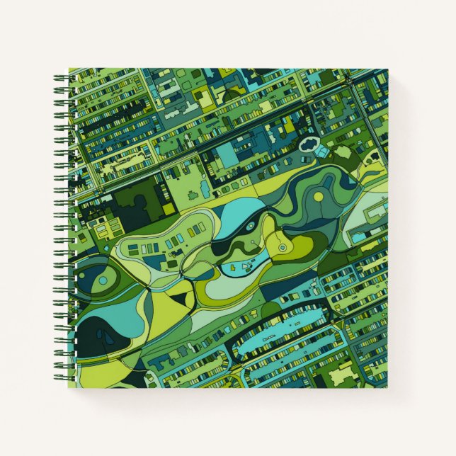 Amsterdam City Structure Map Notizbuch (Vorderseite)